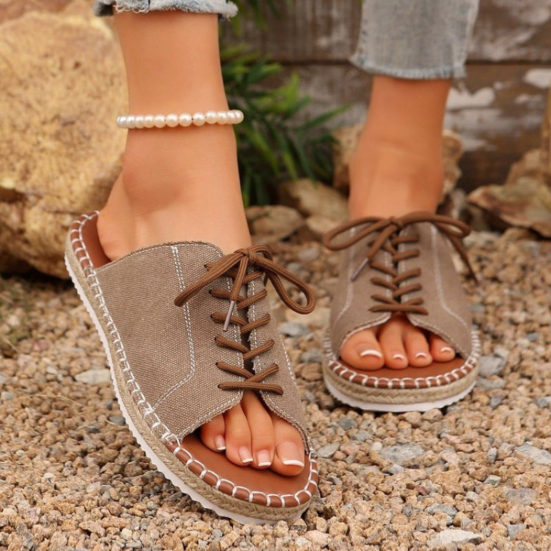 Summer women's cross-strap outdoor casual sandals