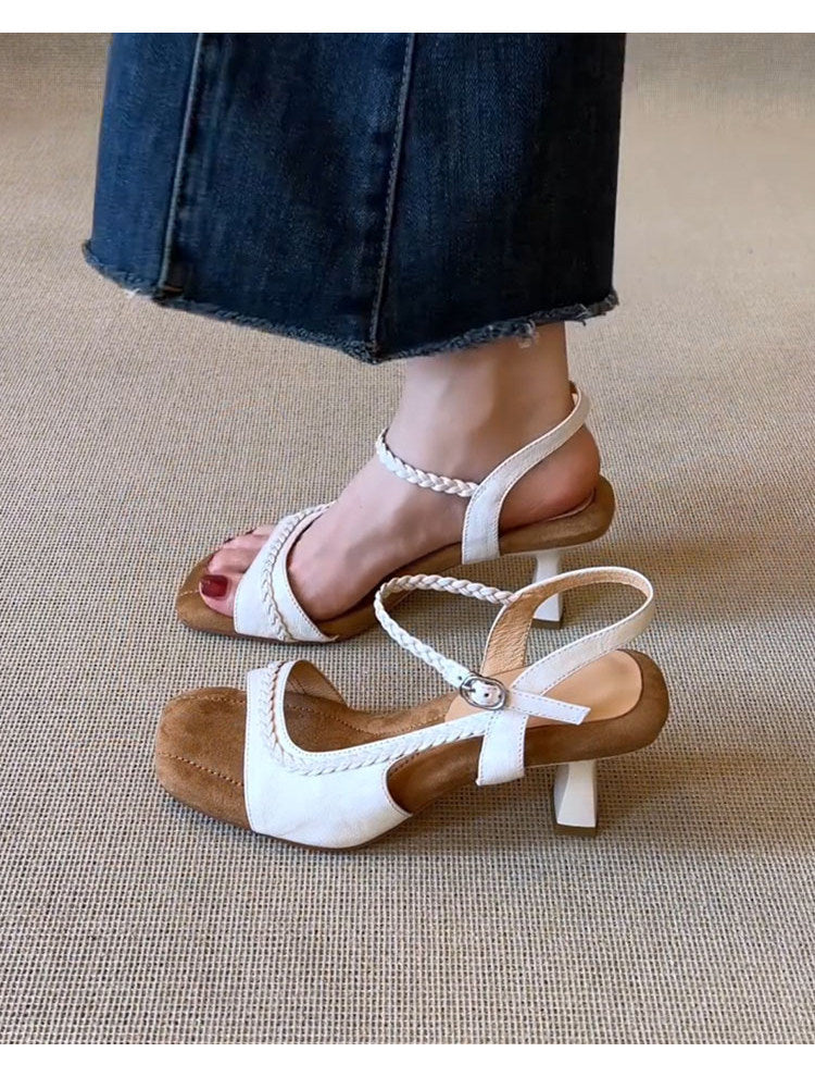 Autumn Ladies Elegant Style Braided Retro Fashion Casual Shoes