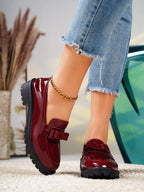 2026 New Women's Retro Casual Glossy Tassel Shoes